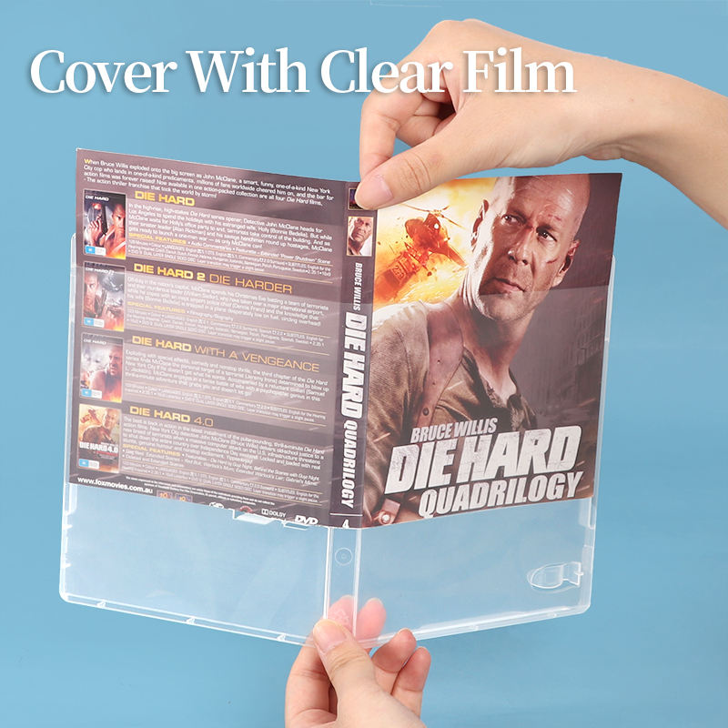 A user demonstrates the DIY cover insertion feature of the 14mm clear USB case