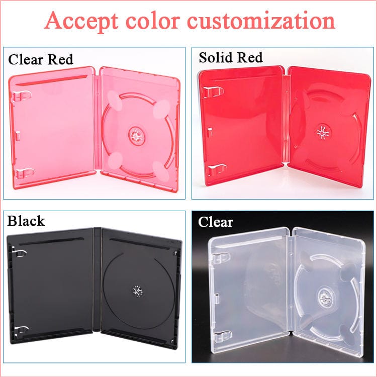 Premium 14mm Multi-Disc Blu-ray Replacement Cases | Single to 6-Disc Capacity | Professional Quality Clear/Blue/Black Storage Covers - 图片 6