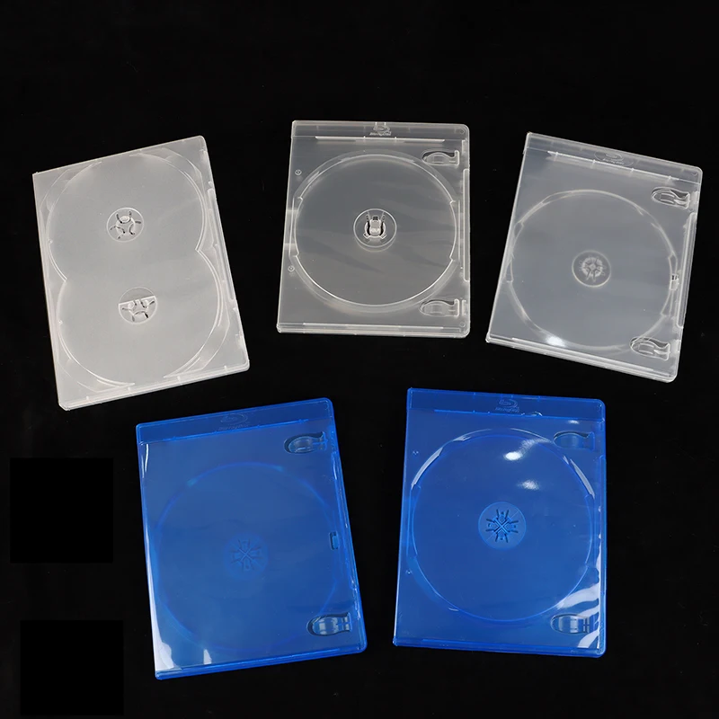 1Pc Plastic Single/Double/3/4 Piece Discs CD Game Case Cover Thickened CD DVD Disc Protective Storage Box Organizer - 图片 2