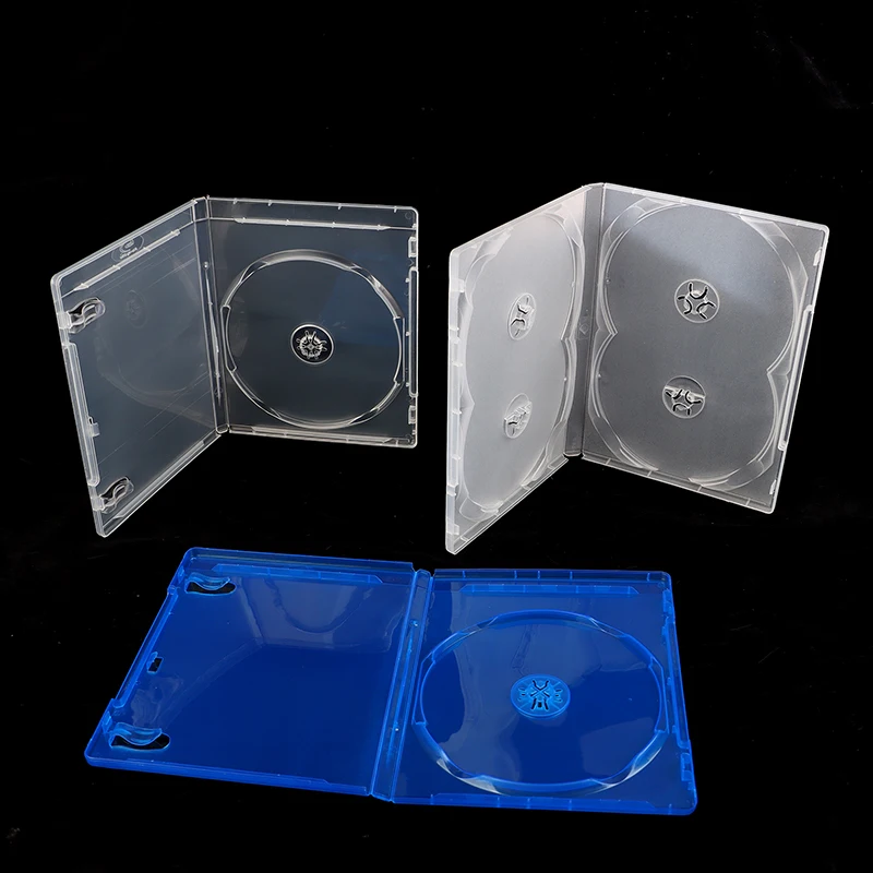 1Pc Plastic Single/Double/3/4 Piece Discs CD Game Case Cover Thickened CD DVD Disc Protective Storage Box Organizer