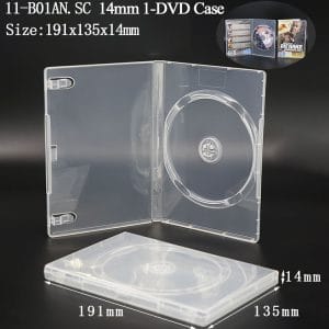 14mm single DVD case, clear, 191x135mm, 1-disc case with Die Hard artwork