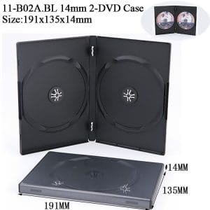 14mm double DVD case, black, 191x135mm, 2-disc case with Die Hard Quadrilogy artwork