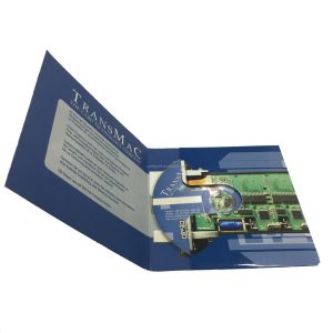 Professional custom CD paper sleeve interior showing a disc slot